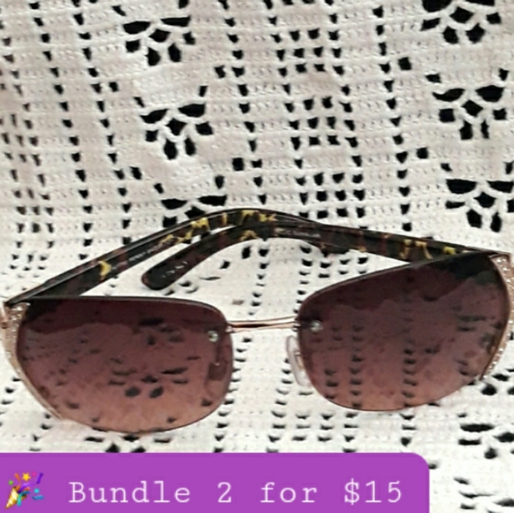 Relic Sunwear "Penny" Studded Tortoise Frame Sunglasses - Ombre Lens Sunnies